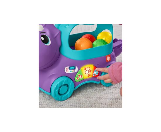 Каталка Fisher-Price Веселый трицератопс (многоязычный) (HNR53), изображение 5 Каталка Fisher-Price Веселый трицератопс (многоязычный) (HNR53), изображение 5