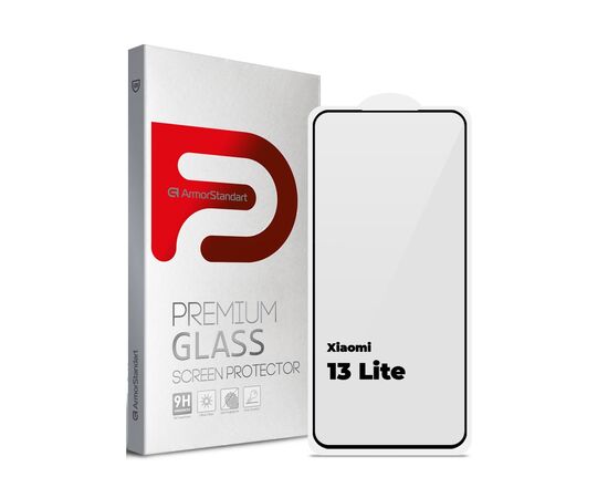 Скло захисне Armorstandart Full Glue Curved Xiaomi 13 Lite Black (ARM66960)