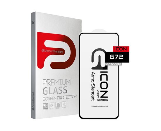 Стекло защитное Armorstandart Icon Motorola G72 Black (ARM63919)