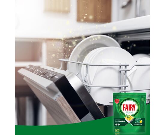Таблетки для посудомоечных машин Fairy Original All in One Lemon 92 шт. (8006540726945), изображение 7 Таблетки для посудомоечных машин Fairy Original All in One Lemon 92 шт. (8006540726945), изображение 7