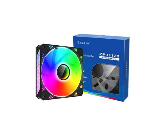 Кулер для корпуса Zezzio ZF-B120 COLORFUL, изображение 9 Кулер для корпуса Zezzio ZF-B120 COLORFUL, изображение 9