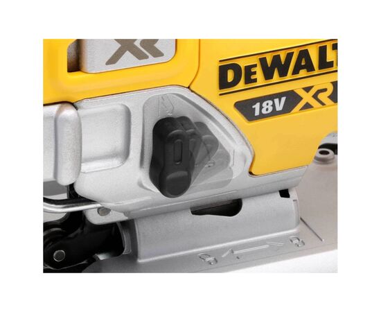 Электролобзик DeWALT 18В XR Li-lon, бесщёточный, 2x5Ah,ЗП, кейс TSTAK (DCS334P2), изображение 5 Электролобзик DeWALT 18В XR Li-lon, бесщёточный, 2x5Ah,ЗП, кейс TSTAK (DCS334P2), изображение 5