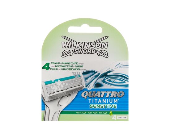 Сменные кассеты Wilkinson Sword Quattro Titanium Sensitive 4 шт. (4027800509805)