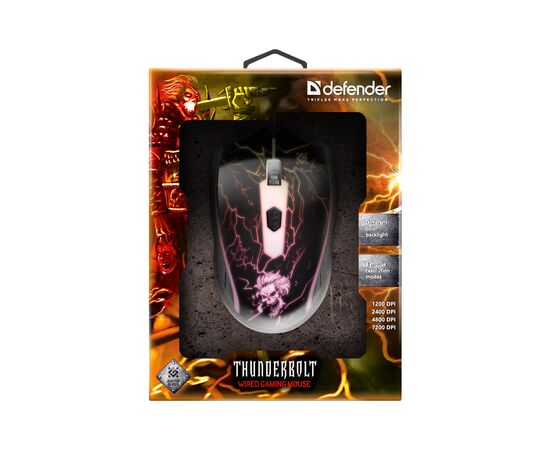 Мышка Defender Thunderbolt GM-925 USB Black (52925), изображение 4 Мышка Defender Thunderbolt GM-925 USB Black (52925), изображение 4