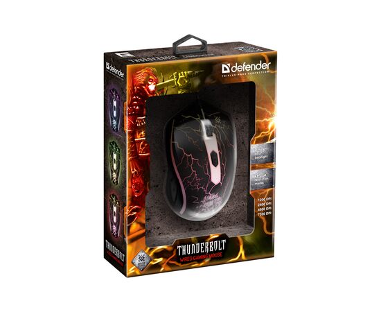 Мышка Defender Thunderbolt GM-925 USB Black (52925), изображение 6 Мышка Defender Thunderbolt GM-925 USB Black (52925), изображение 6