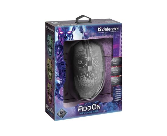 Мишка Defender AddOn GM-702L USB Black (52702), зображення 3 Мишка Defender AddOn GM-702L USB Black (52702), зображення 3