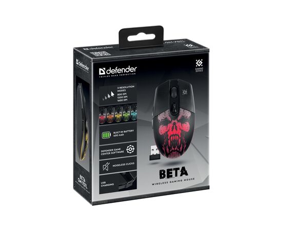 Мишка Defender Beta GM-707L Wireless LED Black (52707), зображення 5 Мишка Defender Beta GM-707L Wireless LED Black (52707), зображення 5