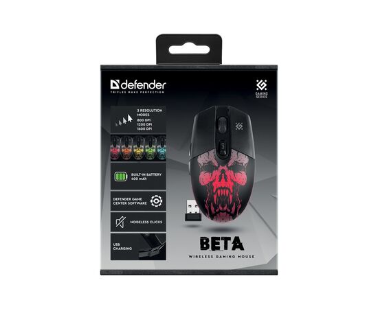 Мишка Defender Beta GM-707L Wireless LED Black (52707), зображення 6 Мишка Defender Beta GM-707L Wireless LED Black (52707), зображення 6