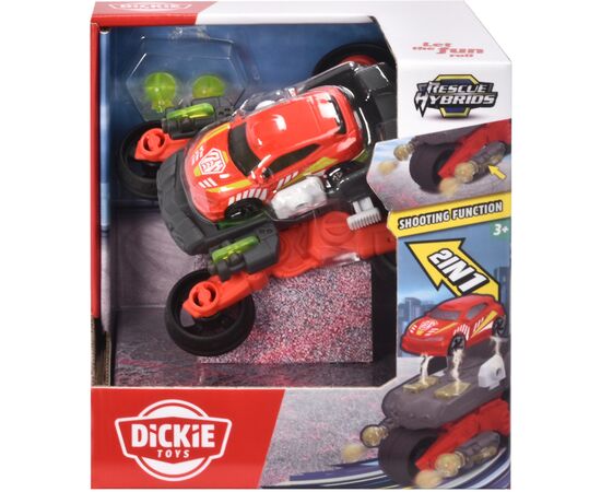 Игровой набор Dickie Toys Гибрид-спаситель Дрон-байк с функцией стрельбы 1 машинка 11 см (3792001), изображение 2 Игровой набор Dickie Toys Гибрид-спаситель Дрон-байк с функцией стрельбы 1 машинка 11 см (3792001), изображение 2
