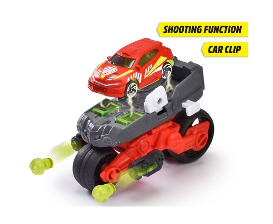 Игровой набор Dickie Toys Гибрид-спаситель Дрон-байк с функцией стрельбы 1 машинка 11 см (3792001), изображение 3 Игровой набор Dickie Toys Гибрид-спаситель Дрон-байк с функцией стрельбы 1 машинка 11 см (3792001), изображение 3