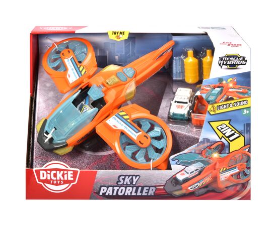 Игровой набор Dickie Toys Гибрид-спасатель Воздушный патруль со звуковыми и световыми эффектами 1 машинка (3794000), изображение 2