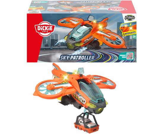 Игровой набор Dickie Toys Гибрид-спасатель Воздушный патруль со звуковыми и световыми эффектами 1 машинка (3794000)