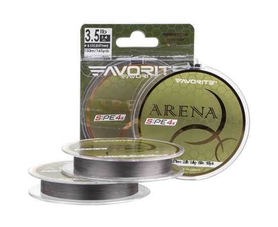 Шнур Favorite Arena PE 4x 150m 0.4/0.104mm 8lb/3.5kg Silver Gray (1693.10.91)