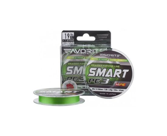 Шнур Favorite Smart PE 3x 150м 0.8/0.153mm 15lb/6.8kg Light Green (1693.10.67)