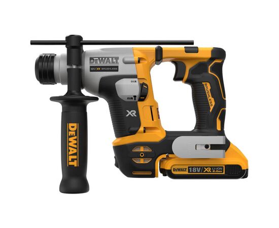 Перфоратор DeWALT бесщёточный, SDS PLUS, 18 В, 1.4 Дж, 2 реж. кейс (DCH172D2), изображение 3 Перфоратор DeWALT бесщёточный, SDS PLUS, 18 В, 1.4 Дж, 2 реж. кейс (DCH172D2), изображение 3
