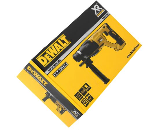 Перфоратор DeWALT бесщёточный, SDS-Plus, 18 В, 2.6 Дж, 3 реж. (без АКБ и ЗУ) (DCH133N), изображение 4 Перфоратор DeWALT бесщёточный, SDS-Plus, 18 В, 2.6 Дж, 3 реж. (без АКБ и ЗУ) (DCH133N), изображение 4
