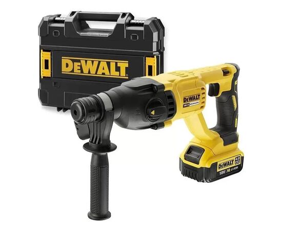 Перфоратор DeWALT бесщёточный, SDS-Plus, 18 В, 2.6 Дж, 3 реж. кейс (DCH133M1), изображение 5 Перфоратор DeWALT бесщёточный, SDS-Plus, 18 В, 2.6 Дж, 3 реж. кейс (DCH133M1), изображение 5