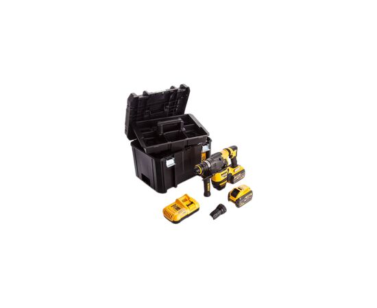 Перфоратор DeWALT бесщёточный, SDS-Plus, 54 В, 3.5 Дж, 3 реж. кейс (DCH334X2), изображение 4 Перфоратор DeWALT бесщёточный, SDS-Plus, 54 В, 3.5 Дж, 3 реж. кейс (DCH334X2), изображение 4
