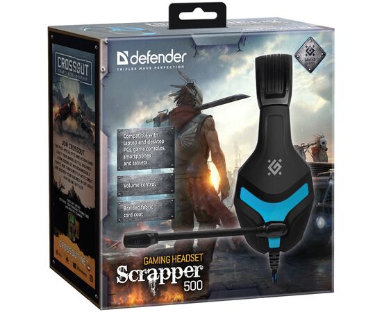 Наушники Defender Scrapper 500 Blue-Black (64501), изображение 8 Наушники Defender Scrapper 500 Blue-Black (64501), изображение 8