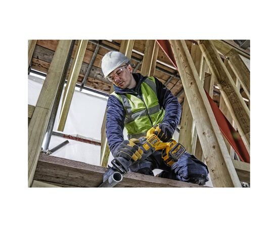 Сабельная пила DeWALT 54В XR FLEXVOLT Li-lon 2 Ач, 0 - 3000 ход/мин, 3.54 кг, кейс TSTAK (DCS389T2), изображение 9 Сабельная пила DeWALT 54В XR FLEXVOLT Li-lon 2 Ач, 0 - 3000 ход/мин, 3.54 кг, кейс TSTAK (DCS389T2), изображение 9