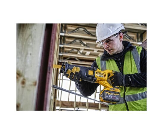 Сабельная пила DeWALT 54В XR FLEXVOLT Li-lon, 0 - 3000 ход/мин (без АКБ и ЗУ) (DCS389N), изображение 5 Сабельная пила DeWALT 54В XR FLEXVOLT Li-lon, 0 - 3000 ход/мин (без АКБ и ЗУ) (DCS389N), изображение 5