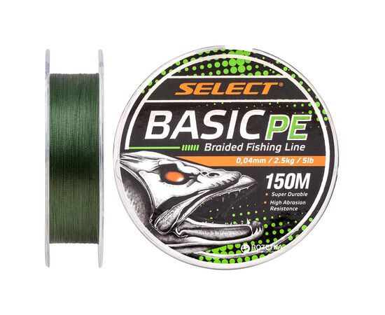 Шнур Select Basic PE 150m Dark Green 0.04mm 5lb/2.5kg (1870.18.18)