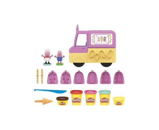 Набор для творчества Hasbro Play-Doh Машинка с мороженым Свинки Пеппы (F3597), изображение 2 Набор для творчества Hasbro Play-Doh Машинка с мороженым Свинки Пеппы (F3597), изображение 2