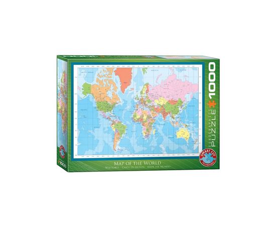 Пазл Eurographics Карта мира, 1000 элементов (6000-1271)