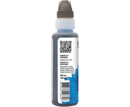 Чорнило Barva Canon GI-46 100 мл, pigm cyan, флакон OneKey 1K (CGI46-904-1K), зображення 2 Чорнило Barva Canon GI-46 100 мл, pigm cyan, флакон OneKey 1K (CGI46-904-1K), зображення 2