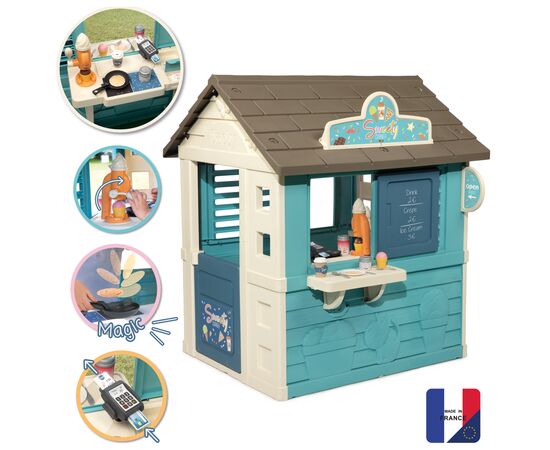 Игровой домик Smoby Кофейня сладостей с кухней, кассой, посудой (810718), изображение 2 Игровой домик Smoby Кофейня сладостей с кухней, кассой, посудой (810718), изображение 2