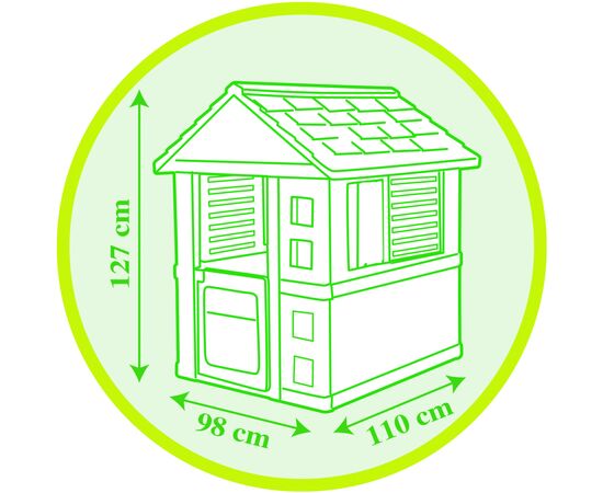 Игровой домик Smoby Радужный 110 х 98 х 127 см Серый (810721), изображение 3 Игровой домик Smoby Радужный 110 х 98 х 127 см Серый (810721), изображение 3