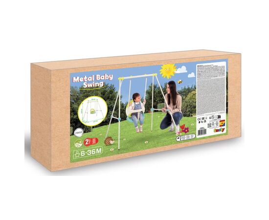 Качели детские Smoby металлическая на опорах, 120 см (830304), изображение 4 Качели детские Smoby металлическая на опорах, 120 см (830304), изображение 4