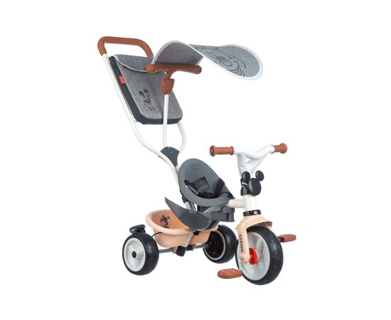 Детский велосипед Smoby Микки Маус с козырьком и багажником Серый (741402), изображение 2 Детский велосипед Smoby Микки Маус с козырьком и багажником Серый (741402), изображение 2
