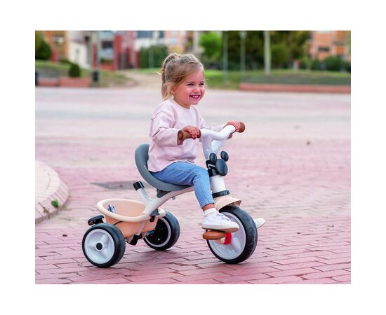 Детский велосипед Smoby Микки Маус с козырьком и багажником Серый (741402), изображение 5 Детский велосипед Smoby Микки Маус с козырьком и багажником Серый (741402), изображение 5