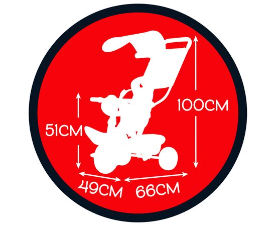 Детский велосипед Smoby Микки Маус с козырьком и багажником Серый (741402), изображение 6 Детский велосипед Smoby Микки Маус с козырьком и багажником Серый (741402), изображение 6