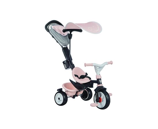 Детский велосипед Smoby Беби Драйвер с козырьком и багажником Розовый (741501)