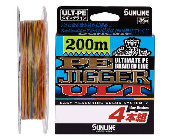 Шнур Sunline PE-Jigger ULT 200m 2.0/0.235mm 35lb/15.5kg Multi Color (1658.10.38)