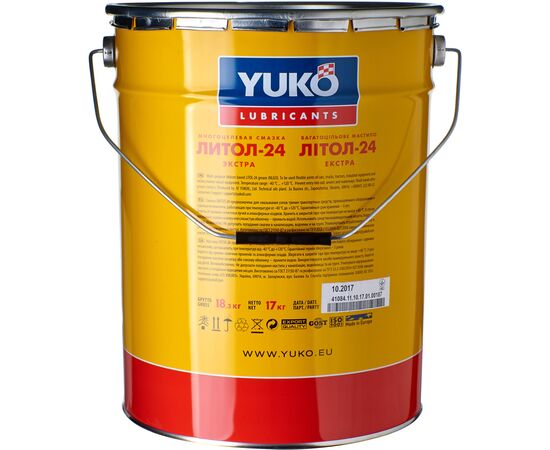 Смазка автомобильная Yuko Літол-24 20л (4820070241396), изображение 3 Смазка автомобильная Yuko Літол-24 20л (4820070241396), изображение 3