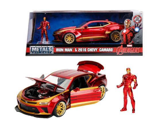 Машина Jada металева Марвел. Месники: Шевроле Камаро (2016) з фігуркою Залізної людини 1:24 (253225003), зображення 8 Машина Jada металева Марвел. Месники: Шевроле Камаро (2016) з фігуркою Залізної людини 1:24 (253225003), зображення 8