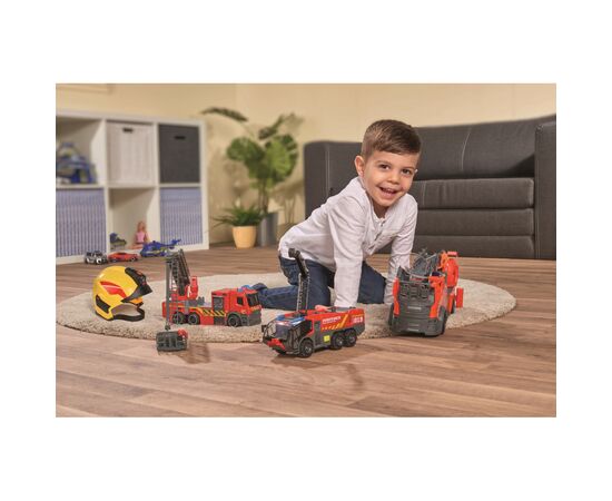 Спецтехніка Dickie Toys Пожежна машина Сканія з телескопічною драбиною, зі звуком і світловими ефектами 35 см (3716017), зображення 7 Спецтехніка Dickie Toys Пожежна машина Сканія з телескопічною драбиною, зі звуком і світловими ефектами 35 см (3716017), зображення 7