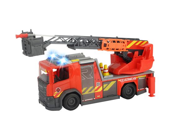 Спецтехника Dickie Toys Пожарная машина Скания с телескопической стремянкой, со звуком и световыми эффектами 35 см (3716017)