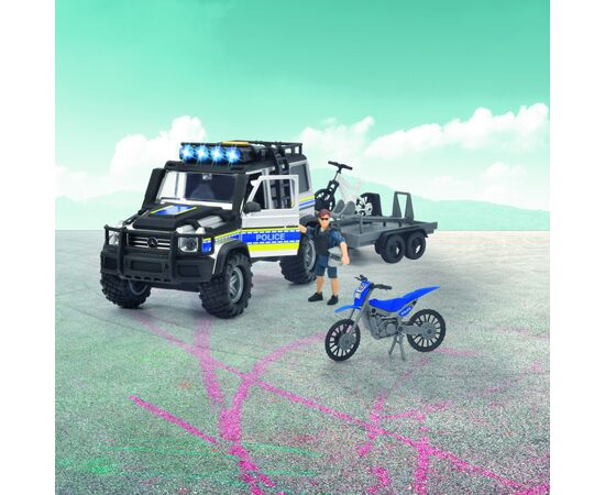 Игровой набор Dickie Toys Полиция с джипом, аксессуарами и фигуркой (3837023), изображение 5 Игровой набор Dickie Toys Полиция с джипом, аксессуарами и фигуркой (3837023), изображение 5