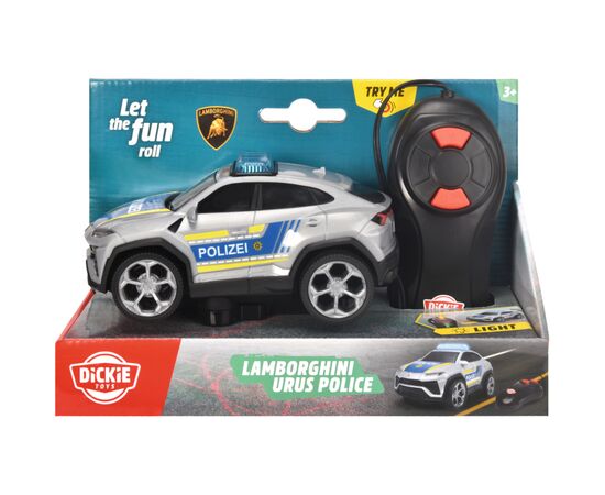 Машина Dickie Toys Полицейская машина Ламборгини Урус на дистанционном управлении со световым эффектом 13 см (3712023), изображение 6 Машина Dickie Toys Полицейская машина Ламборгини Урус на дистанционном управлении со световым эффектом 13 см (3712023), изображение 6