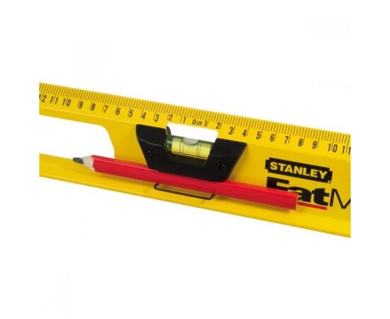 Уровень Stanley FatMax I Beam, L= 1200мм, Н=39,3 мм, алюминиевый, 3 капс. (1-43-555), изображение 3 Уровень Stanley FatMax I Beam, L= 1200мм, Н=39,3 мм, алюминиевый, 3 капс. (1-43-555), изображение 3