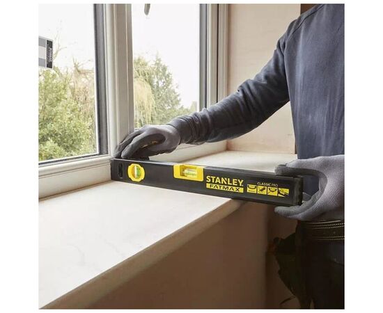 Рівень Stanley FatMax WATERFIT CLASSIC PRO, алюмінієвий каркас, L=400 мм, 2 капс. (FMHT42553-1), зображення 4 Рівень Stanley FatMax WATERFIT CLASSIC PRO, алюмінієвий каркас, L=400 мм, 2 капс. (FMHT42553-1), зображення 4