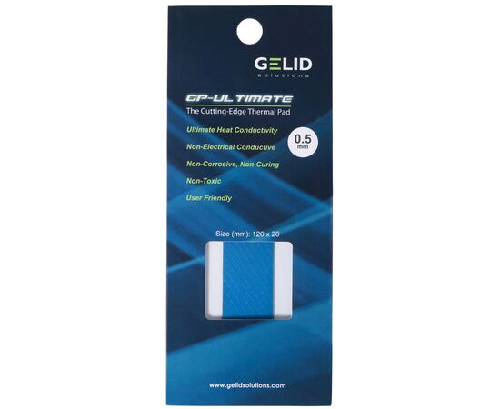 Термопрокладка Gelid Solutions GP-Ultimate Thermal Pad 120x20x0.5 mm (TP-GP04-R-A), зображення 2 Термопрокладка Gelid Solutions GP-Ultimate Thermal Pad 120x20x0.5 mm (TP-GP04-R-A), зображення 2