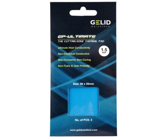 Термопрокладка Gelid Solutions GP-Ultimate Thermal Pad 90x50x1.5 mm, 2 шт (TP-VP04-C), зображення 2 Термопрокладка Gelid Solutions GP-Ultimate Thermal Pad 90x50x1.5 mm, 2 шт (TP-VP04-C), зображення 2