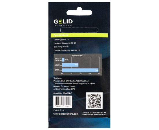 Термопрокладка Gelid Solutions GP-Ultimate Thermal Pad 90x50x1.5 mm, 2 шт (TP-VP04-C), зображення 3 Термопрокладка Gelid Solutions GP-Ultimate Thermal Pad 90x50x1.5 mm, 2 шт (TP-VP04-C), зображення 3