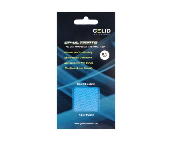 Термопрокладка Gelid Solutions GP-Ultimate Thermal Pad 90x50x0.5 mm, 2 штуки (TP-VP04-A), зображення 2 Термопрокладка Gelid Solutions GP-Ultimate Thermal Pad 90x50x0.5 mm, 2 штуки (TP-VP04-A), зображення 2