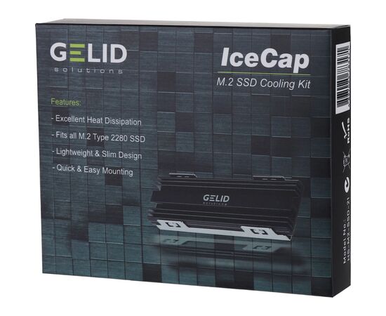 Радиатор охлаждения Gelid Solutions IceCap M.2 SSD Cooler (HS-M2-SSD-21), изображение 5 Радиатор охлаждения Gelid Solutions IceCap M.2 SSD Cooler (HS-M2-SSD-21), изображение 5